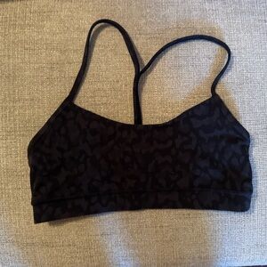 lululemon athletica Black print Flow Y Bra